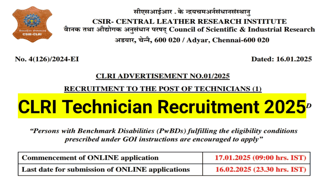 CLRI-Technician-Recruitment-2025